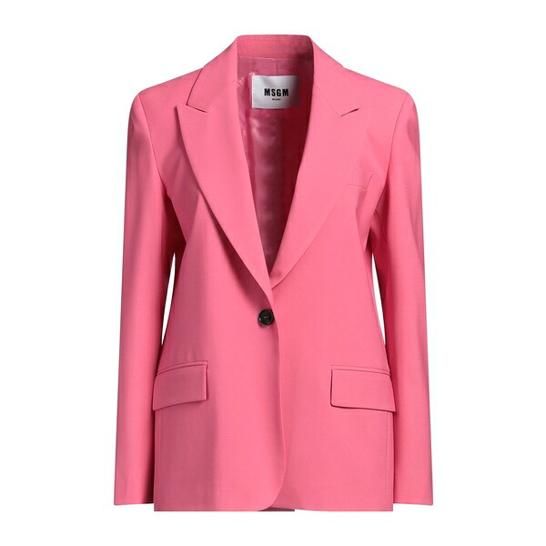 【送料無料】 エムエスジイエム レディース ジャケット&ブルゾン アウター Blazers Pink|asty