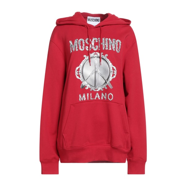 【送料無料】 モスキーノ レディース パーカー・スウェットシャツ アウター Sweatshirts Red