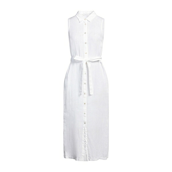 【送料無料】 １２０％リノ レディース ワンピース トップス Midi dresses White