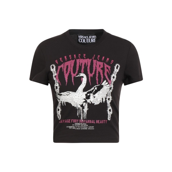 【送料無料】 ベルサーチ レディース Tシャツ トップス T-shirts Black