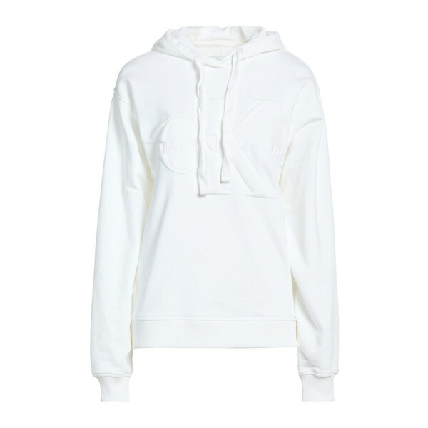 【貨物輸送無料】 カルバンクライン レディース パーカー・スウェットシャツ アウター Sweatshirts White
