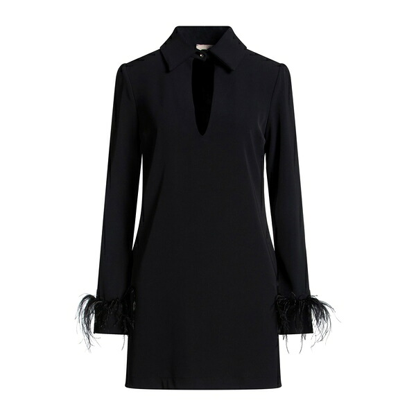 【送料無料】 アンジェラ デイヴィス レディース ワンピース トップス Mini dresses Black｜asty