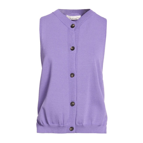 【貨物輸送無料】 リビアナコンティ レディース ジレー アウター Cardigans Purple