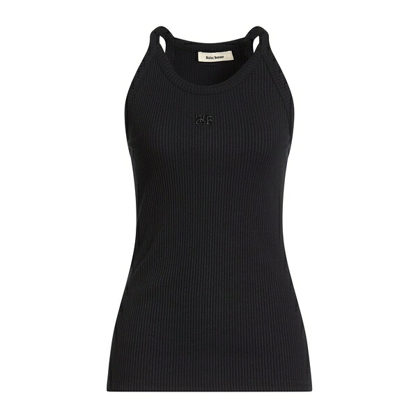 【送料無料】 ウェールズ ボナー レディース Tシャツ トップス Tank tops Black｜asty