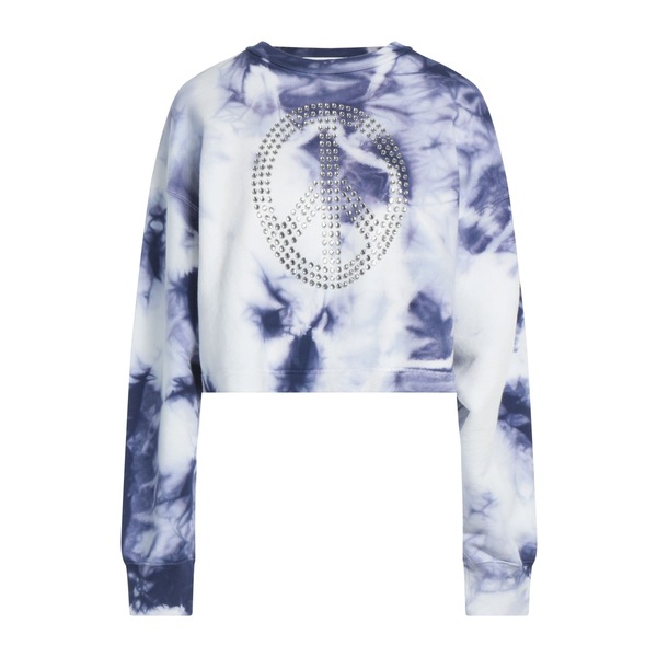 【貨物輸送無料】 モスキーノ レディース パーカー・スウェットシャツ アウター Sweatshirts Blue