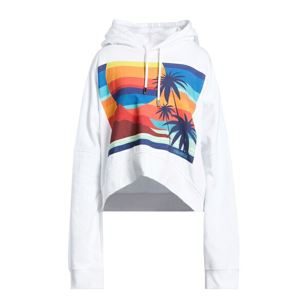 【貨物輸送無料】 ディースクエアード レディース パーカー・スウェットシャツ アウター Sweatshirts White