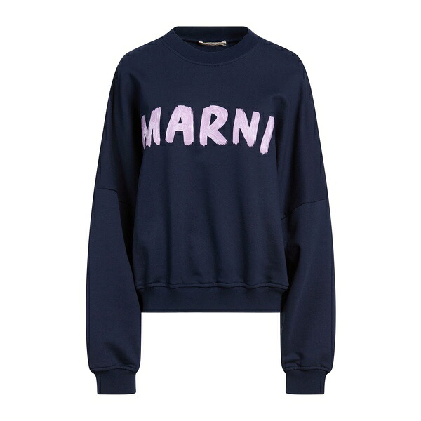 【貨物輸送無料】 マルニ レディース パーカー・スウェットシャツ アウター Sweatshirts Blue