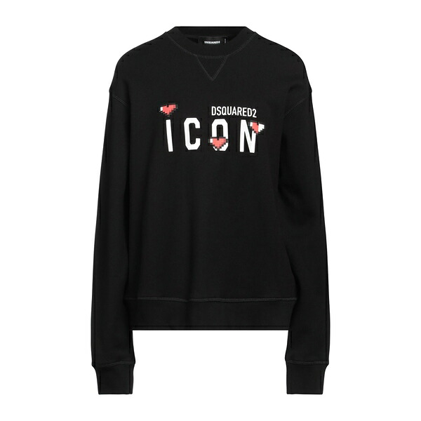 【貨物輸送無料】 ディースクエアード レディース パーカー・スウェットシャツ アウター Sweatshirts Black
