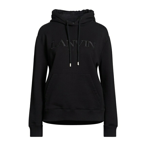 【貨物輸送無料】 ランバン レディース パーカー・スウェットシャツ アウター Sweatshirts Black