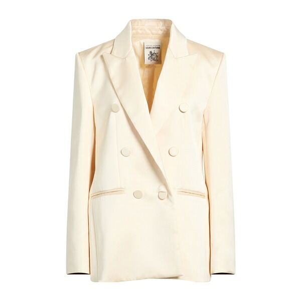 【送料無料】 セミクチュール レディース ジャケット＆ブルゾン アウター Blazers White｜asty