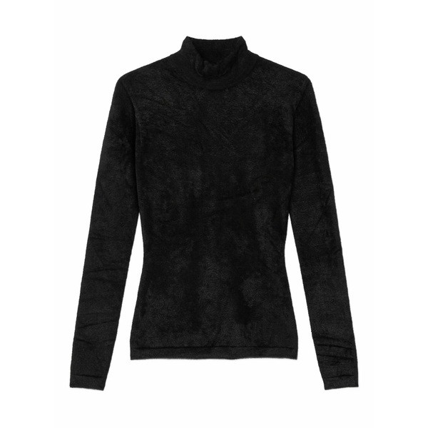 ヴェルサーチ レディース 編み物\u0026プルオーバー アウター High-neck embellished sweater  Black