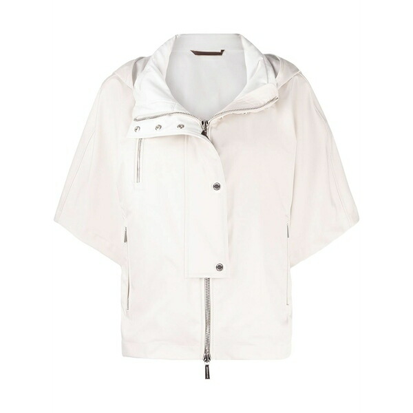 ムーレー レディース 上衣＆上衣 アウター Lightweight short-sleeved hooded jacket Neutrals