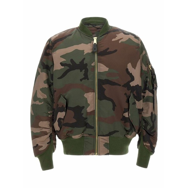 アルファインダストリーズ メンズ ジャケット＆ブルゾン アウター Ma-1 base flight zip-up bomber jacket Green