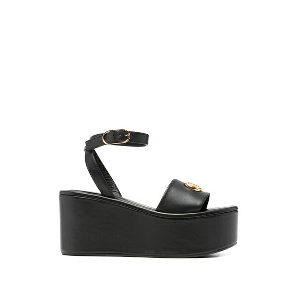 セルジオロッシ レディース サンダル シューズ Logo ankle strap sandals Black｜asty