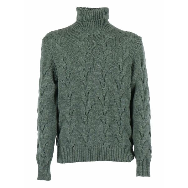 フィリッポ デ ラウレンティス メンズ 編み物\u0026プルオーバー アウター Cable-knit roll-neck sweater Green