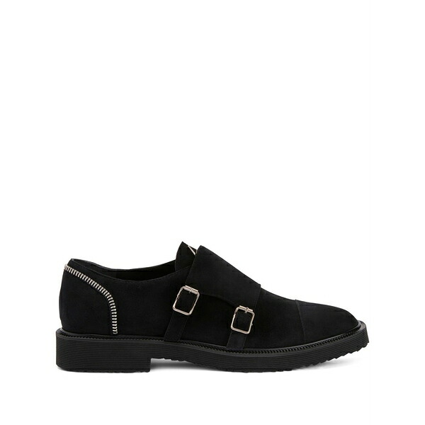 ジュゼッペザノッティ メンズ スリッポン・ローファー シューズ Johnny zip-trimmed monkey shoes Black