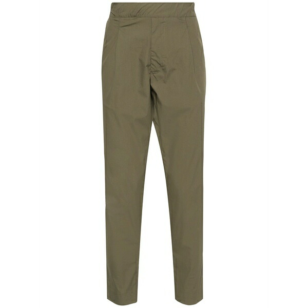 ロウブランド メンズ カジュアルパンツ ボトムス Poplin pleated tapered trousers Green