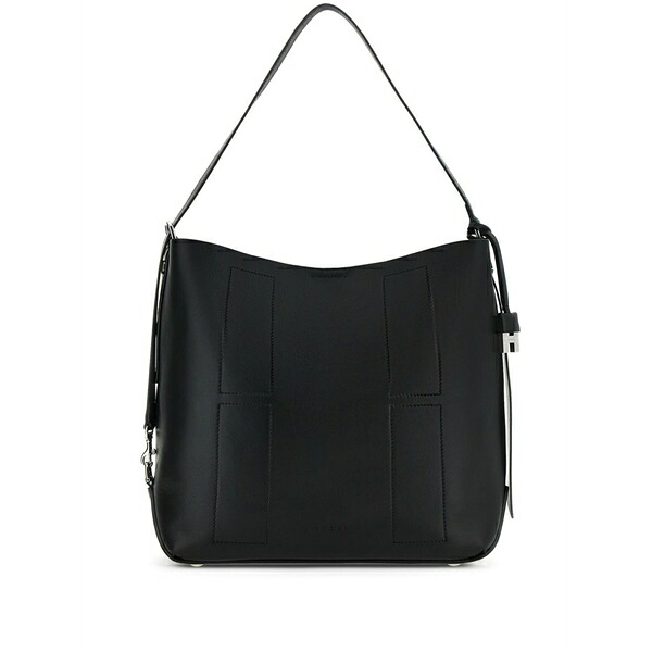 ホー火器 レディース ショルダーバッグ 御徒面子 Medium leather shoulder bag Black