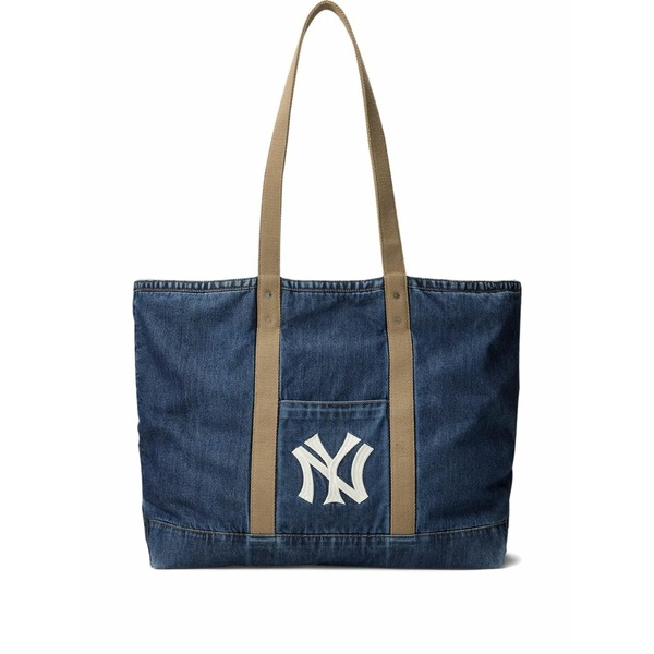 ラルフローレン メンズ トートバッグ 御徒面子 X new era yankees logo tote bag Blue