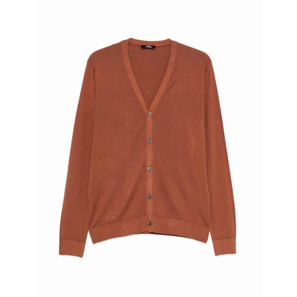 アルファス テューディオ メンズ ジレー アウター V-neck button cardigan Brown