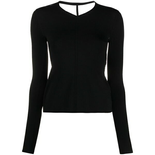 紙凧 レディース ティーシャツ トップス The iskra open-back top Black