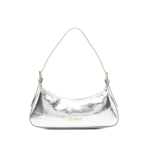 優しいこと モスキーノ レディース ショルダーバッグ 御徒面子 Logo detail shoulder bag Silver