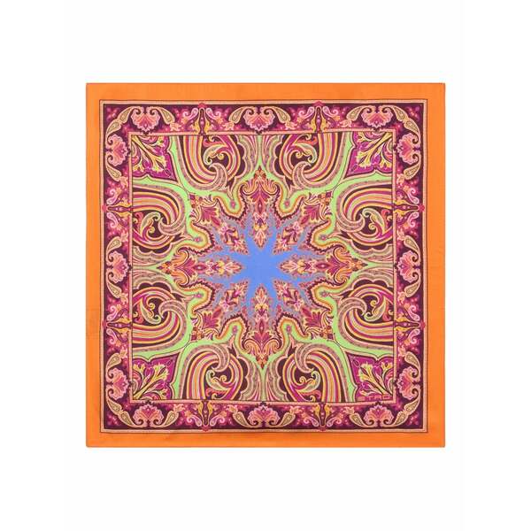 エトロ メンズ えり巻き・袈裟・えり巻き 付属物 Silk pocket square Orange