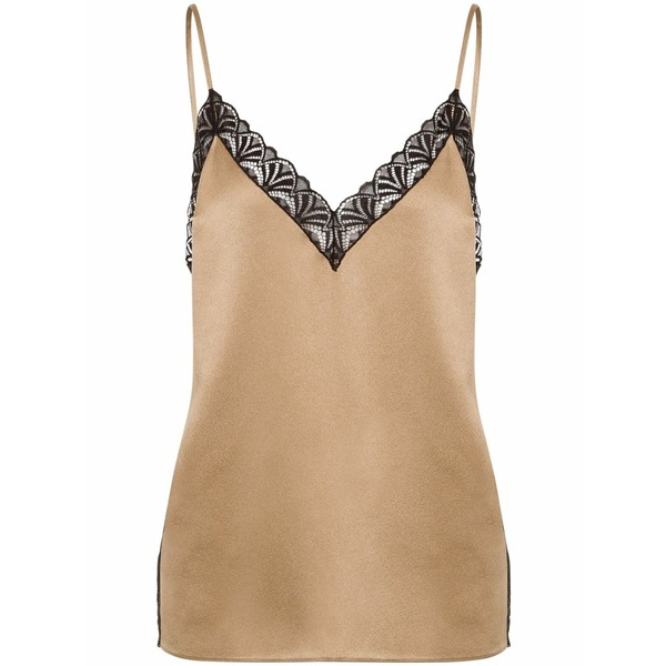 アルベルタ フェレッティ レディース プルオーバー トップス Lace-trim satin blouse Neutrals