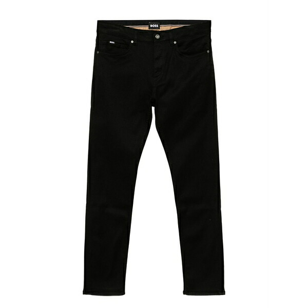元締め メンズ 心地好いズボン下 ボトムス Delaware slim-fit trousers Black