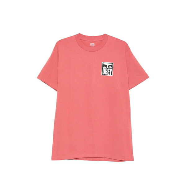 オベイ メンズ プルオーバー トップス Logo t-shirt Pink