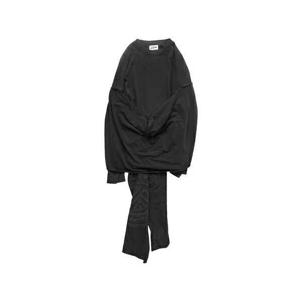 ジャン極点 ゴルチエ メンズ パーカー・スウェットシャツ アウター Logo sweatshirt Black