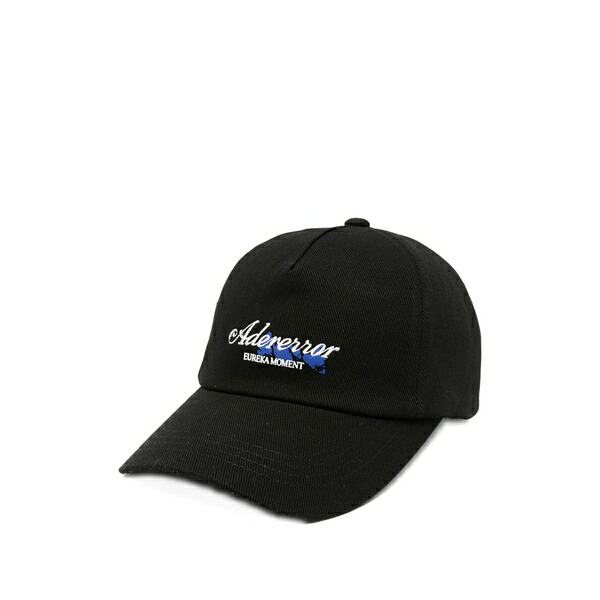 アーダーエラー メンズ 帽子 アクセサリー Embroidered-logo baseball cap Black｜asty