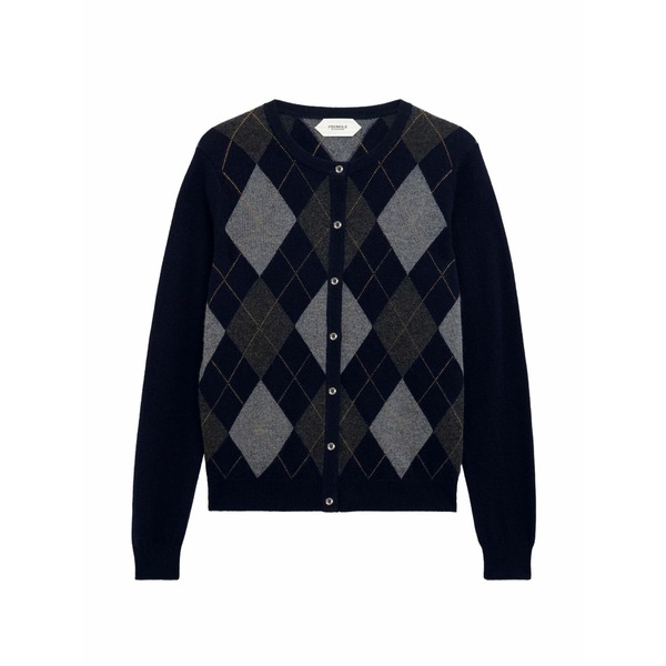 プリングル オブ スコットランド レディース ジレー アウター Argyle crew-neck cardigan Blue
