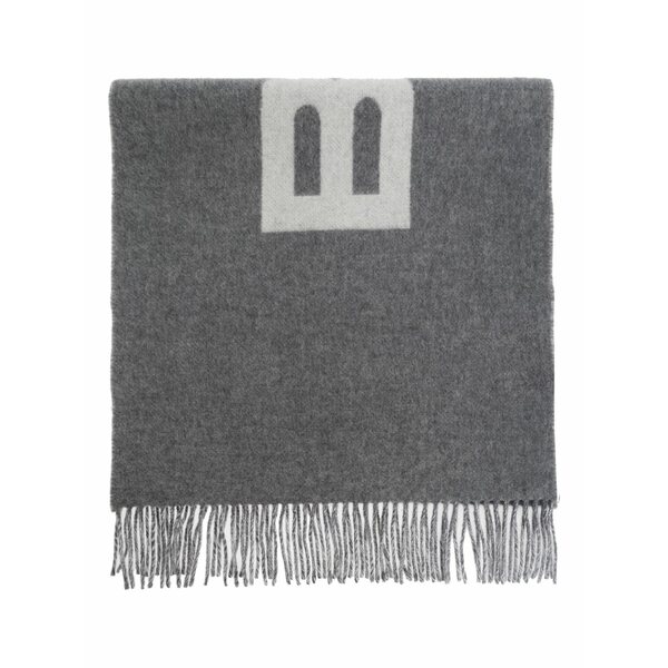 バリー メンズ えり巻き・袈裟・えり巻き 付属物 Logo fringed scarf Grey