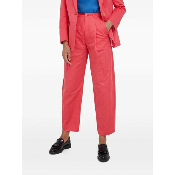 素っ気ない唐きび レディース 心地好いズボン下 ボトムス Pleated pocket trousers Pink