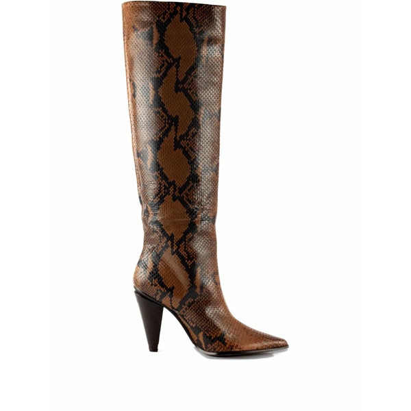 ロベルトフェスタ レディース ブーツ シューズ 80粍 snake-print pointed boots Brown