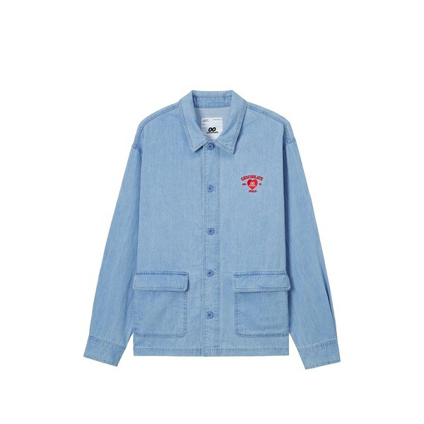 チョコレート レディース シャツ トップス Button-up denim shirt Blue｜asty