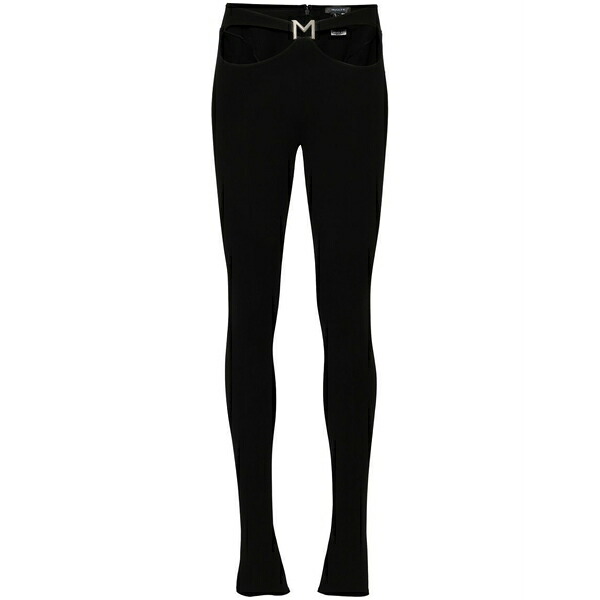 マグラー レディース カジュアルパンツ ボトムス Cut-out leggings Black|asty