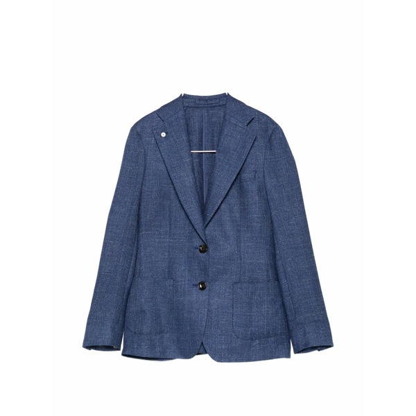 エルビーエム1911 レディース 上衣＆上衣 アウター Marl-effect patch-pocket blazer Blue