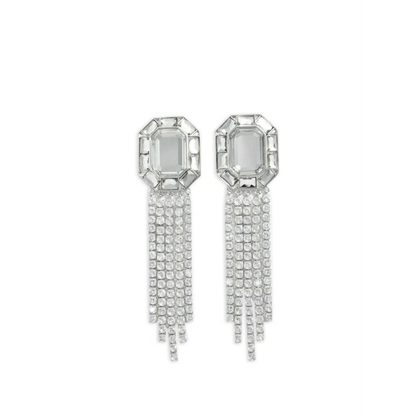 セルフ・ポートレイト レディース ピアス&イヤリング アクセサリー Crystal droplet earrings Silver|asty