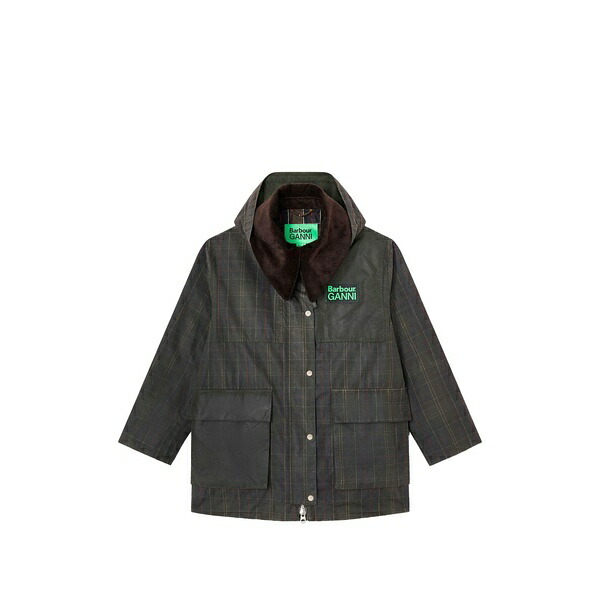 ガニー レディース 上衣＆上衣 アウター Patchwork hooded jacket Green