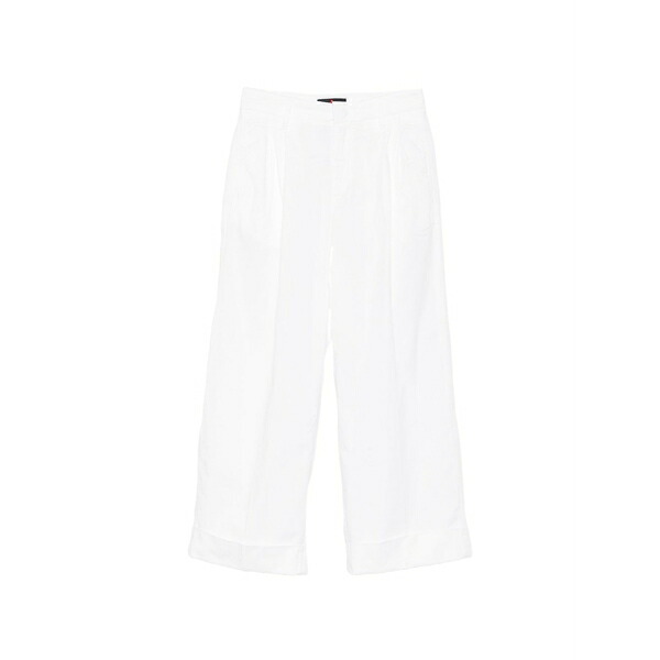ピューテリー レディース 心地好いズボン下 ボトムス Ralph pleated trousers White