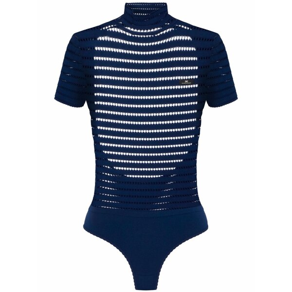エリザベスフランキ レディース プルオーバー トップス Open-knit bodysuit Blue