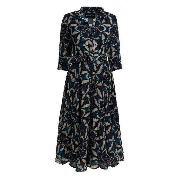 サマンサ・スン レディース ワンピース トップス Leaf print dress Blue｜asty