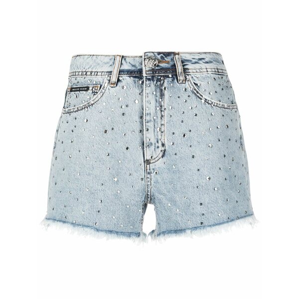 フィリップ飾り気の無い レディース 心地好いズボン下 ボトムス Crystal embellished mini shorts  Blue