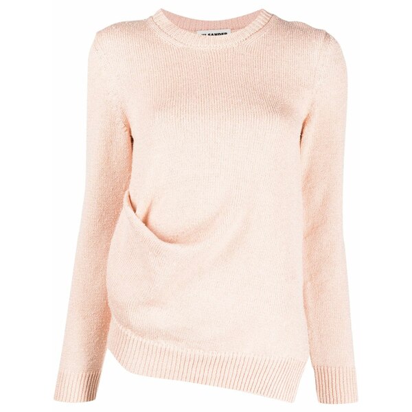 ジル・サンダー レディース 編み物\u0026プルオーバー アウター Fine-knit long-sleeve jumper Pink