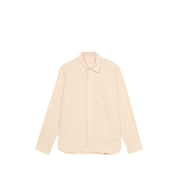フォルテラ メンズ プルオーバー トップス Work patch-pocket shirt Orange
