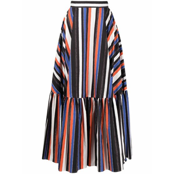 プランシー レディース スコート ボトムス Graphic stripe-print skirt Black