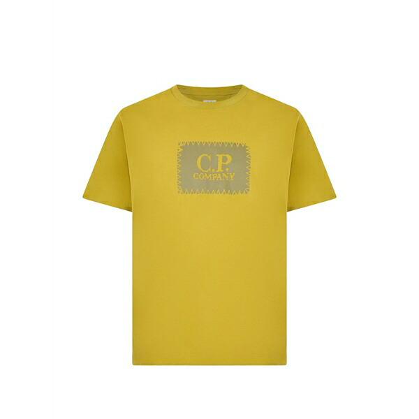 シーピーカンパニー メンズ Tシャツ トップス Logo t-shirt Yellow|asty
