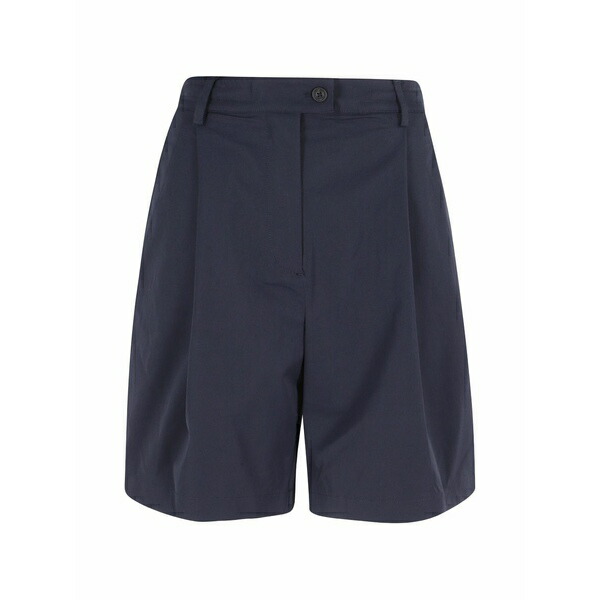 セーブザダック レディース 心地好いズボン下 ボトムス Pleated bermuda shorts Blue